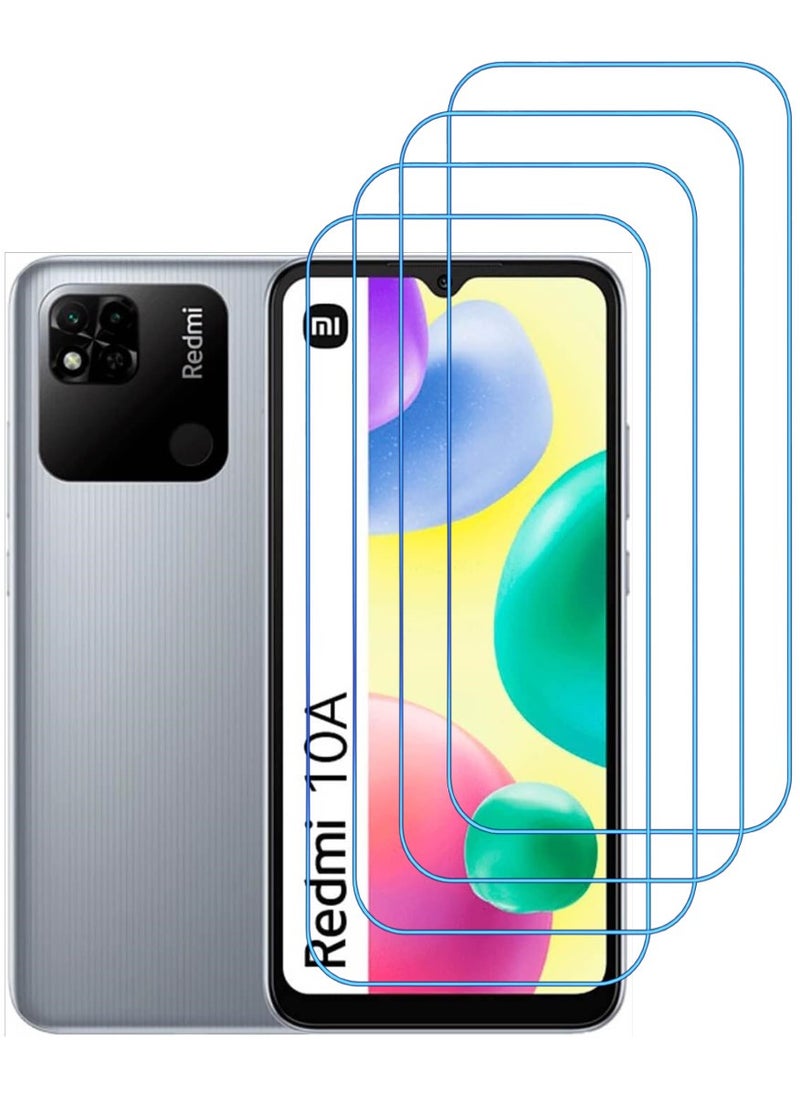 ACLIX 4 Pieces Antistatic ESD Dustproof Premium Quality High Definition Clear Tempered Glass Screen Protector Designed For Xiaomi Redmi 10A - Image 1