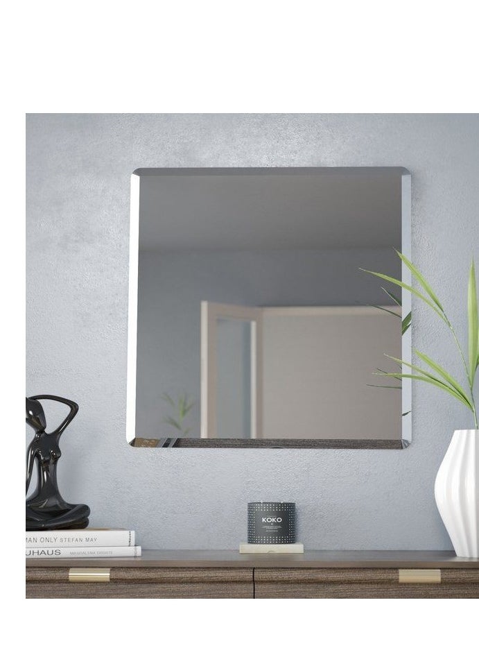 Generic - Mirror 6mm thickness beveled edge size 50cm*50cm very good for small bathroom or guest bathroom - Image 1