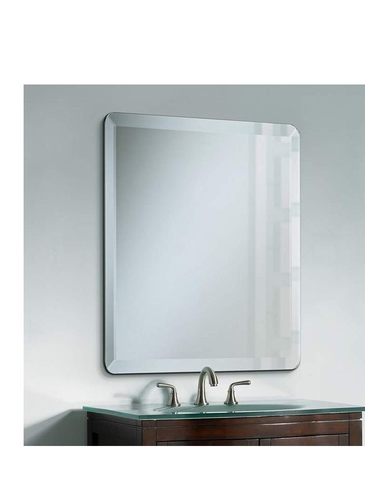 Generic - Mirror 6mm thickness beveled edge size 50cm*50cm very good for small bathroom or guest bathroom - Image 1