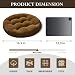 Gfobip Meditation Floor Pillow Set of 2 Large Round Floor Cushions for Adults Tufted Corduroy Floor Seat Pillows Cushion for Living RoomWine Red 165 Lx165 Wx3 H - Image 2