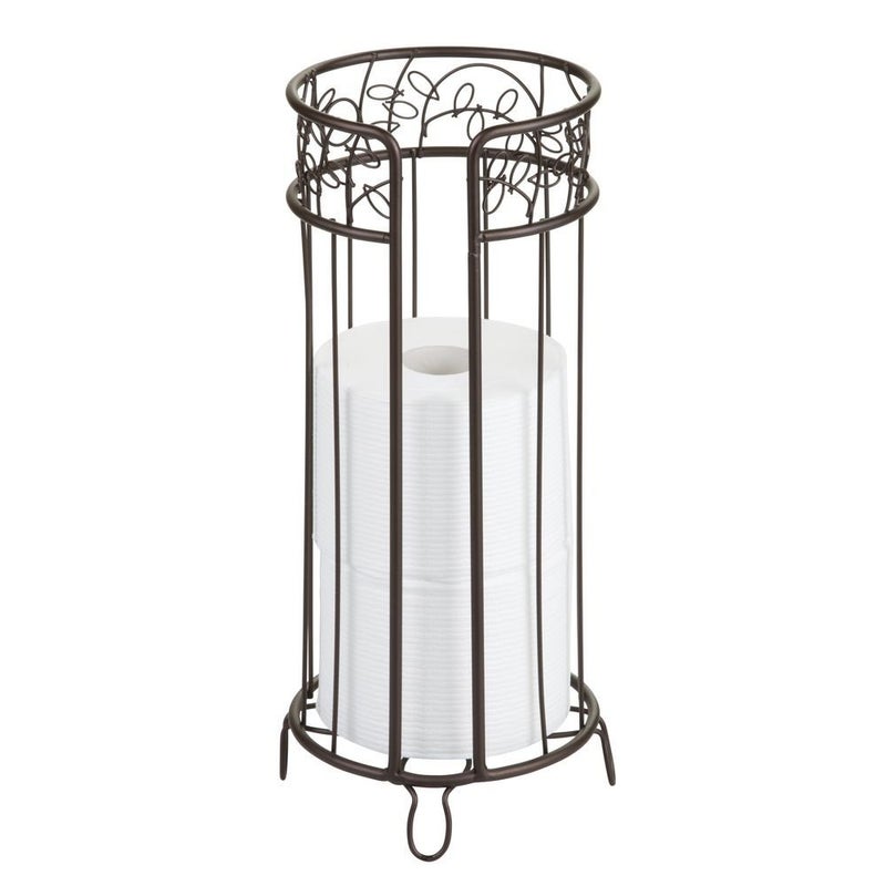 iDesign Metal Tissue Holder Stand The Twigz Collection  Holds 3 Rolls of Toilet Paper Bronze