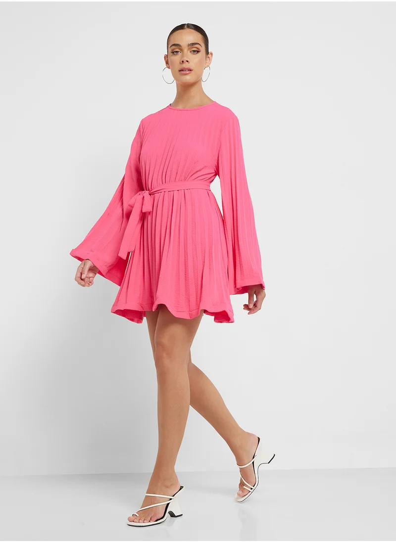Ginger Pink Ribbed Mini Dress