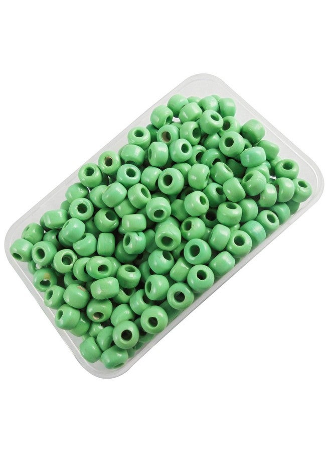 إيشوبي مجموعة خرز زجاجي أخضر اللون بوزن 200 جرام، مقاس 9×6 مم، من إيشوبي، لصناعة المجوهرات، مواد فنية وحرفية، مواد لصناعة القلائد والأساور والأقراط، مجموعة اصنعها بنفسك - Image 1