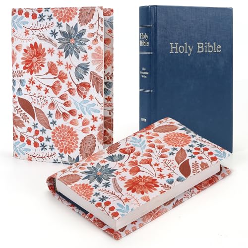 Gientten Bible Slipcover, Bible Book Cover for Women, Protective Slipcover, Floral Printing Book Cover Hardback for Hardcover,Using for Study in Prayer Journal (Floral, M) - Image 1
