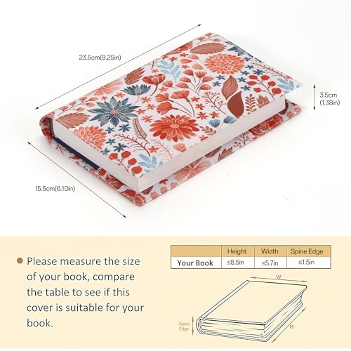 Gientten Bible Slipcover, Bible Book Cover for Women, Protective Slipcover, Floral Printing Book Cover Hardback for Hardcover,Using for Study in Prayer Journal (Floral, M) - Image 2