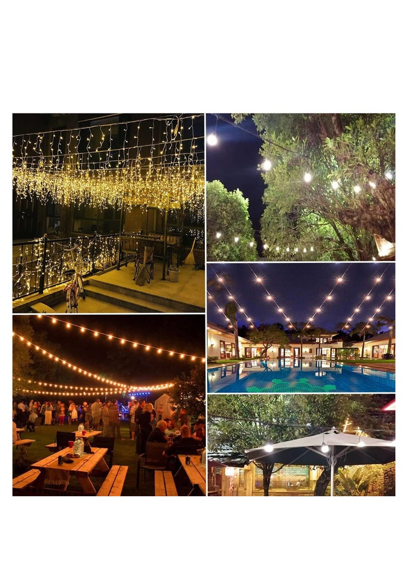 Generic String Light Hanging Kit 200FT Outdoor Light Hanging Kit Globe String Lights Suspension Kit Vinyl Coated 304 Stainless Steel Cable Outdoor Light Guide Wire Outdoor Light Hanging Kit  - Image 2
