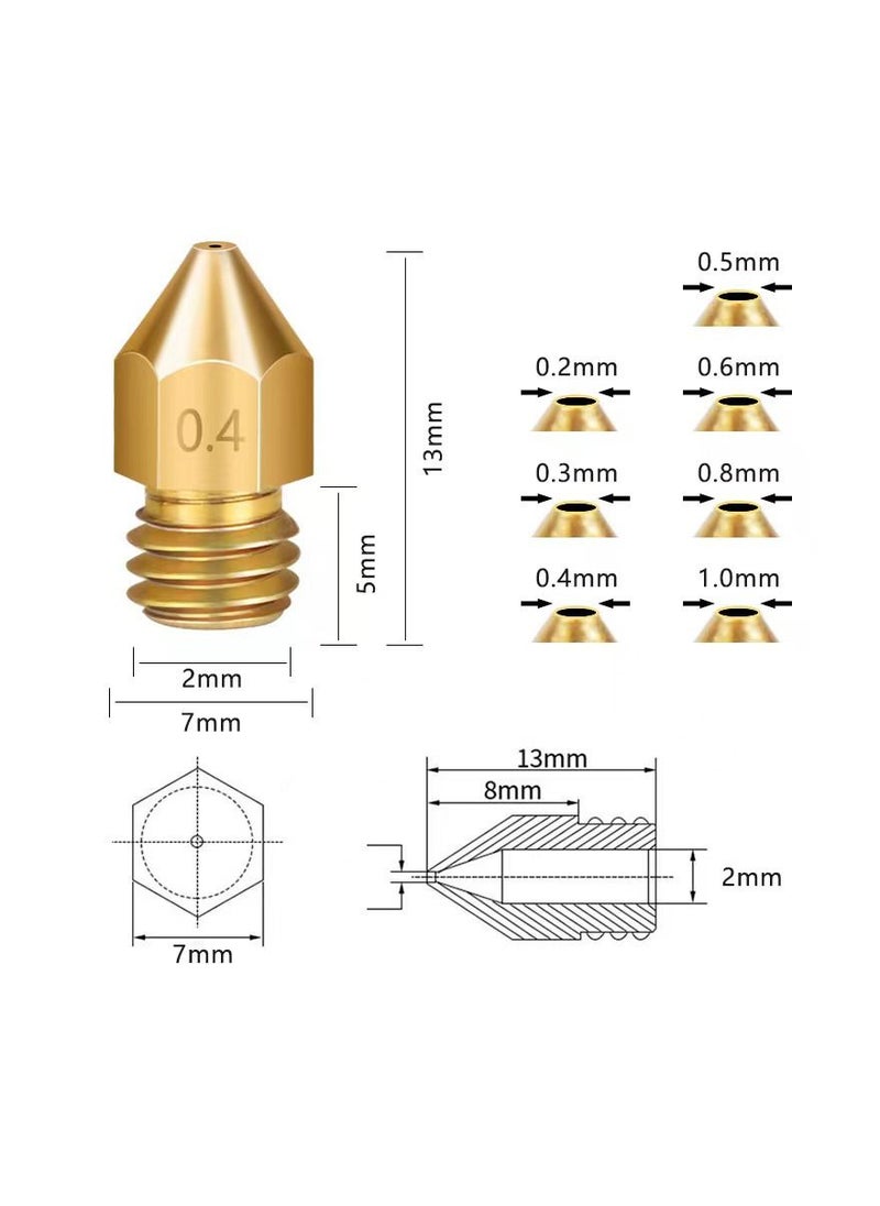 1-Set 24 Pieces 3D Printer Extruders Brass Nozzles Kit,Metal Extruders Hotend Nozzles Kit for CR-10, CR10, CR10S, Ender 3, Ender 3 pro, Ender 5 - pzsku/ZE5051C1E1EA4E7575B7EZ/45/_/1684223874/73400a62-05b1-484c-8669-561ecdc95467