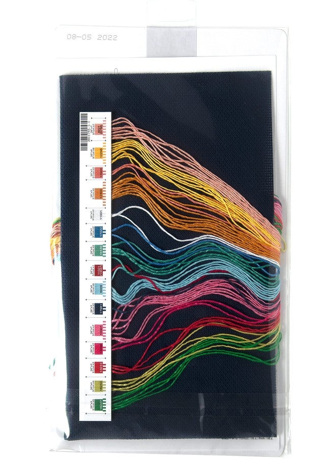 Dimensions 70-35412 Be-You-Tiful Counted Cross Stitch Kit for Beginners, 14 Cnt. Navy Aida, 11" x 11", 4pcs - Image 2