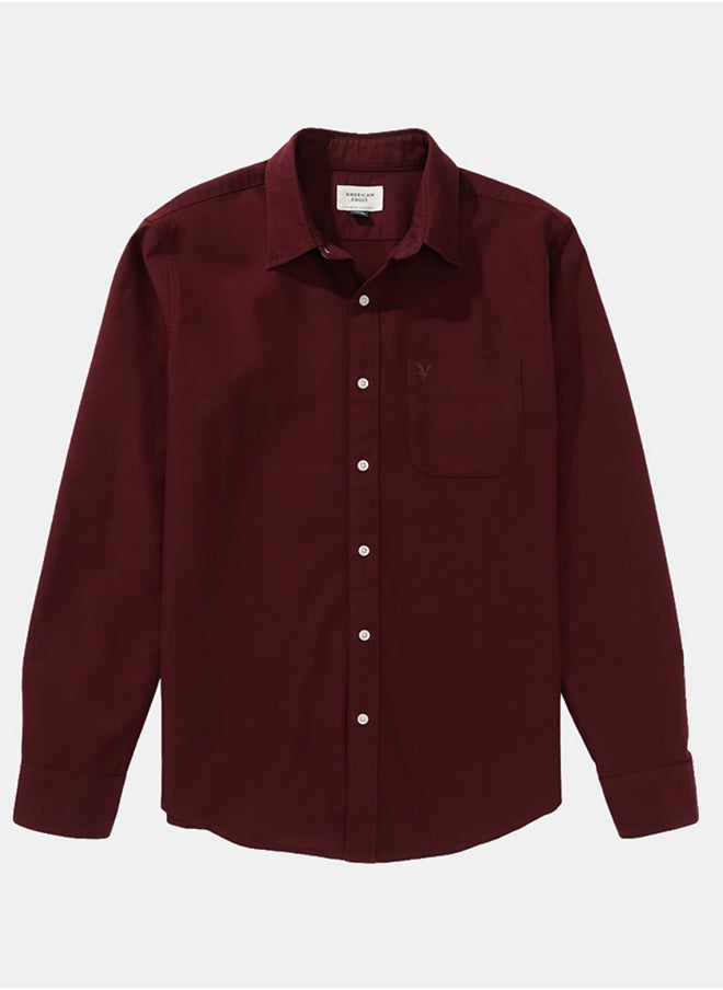 American Eagle AE Slim Fit Everyday Oxford Button-Up Shirt  - Image 3