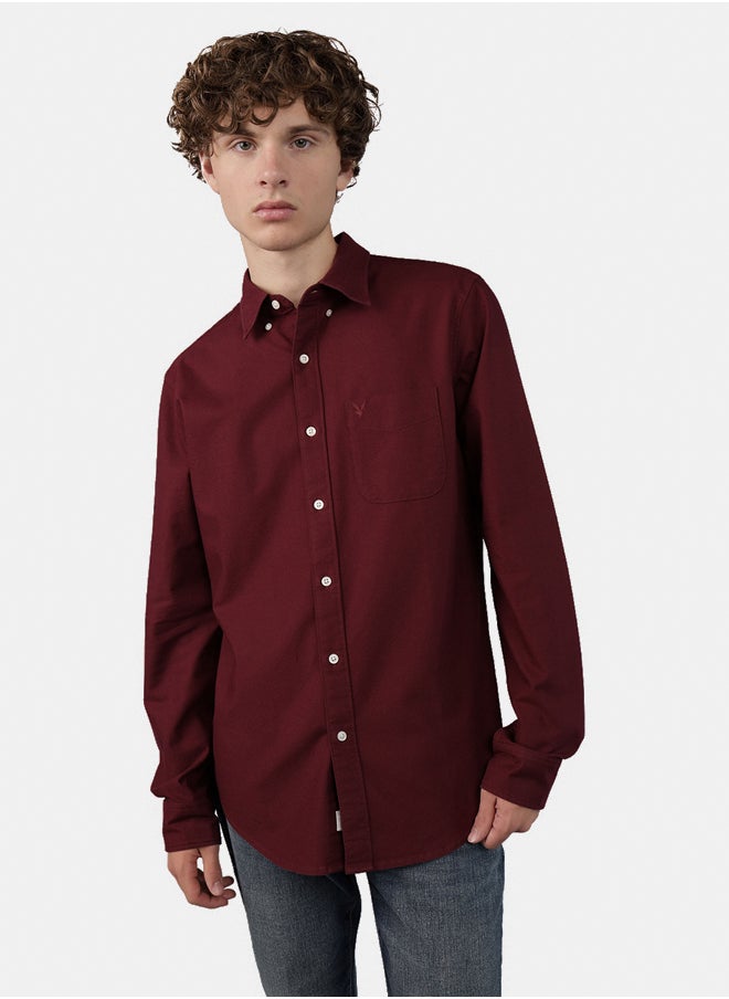 American Eagle AE Slim Fit Everyday Oxford Button-Up Shirt  - Image 1