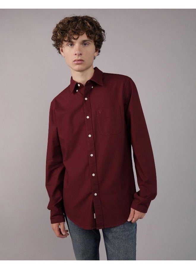 American Eagle AE Slim Fit Everyday Oxford Button-Up Shirt  - Image 1