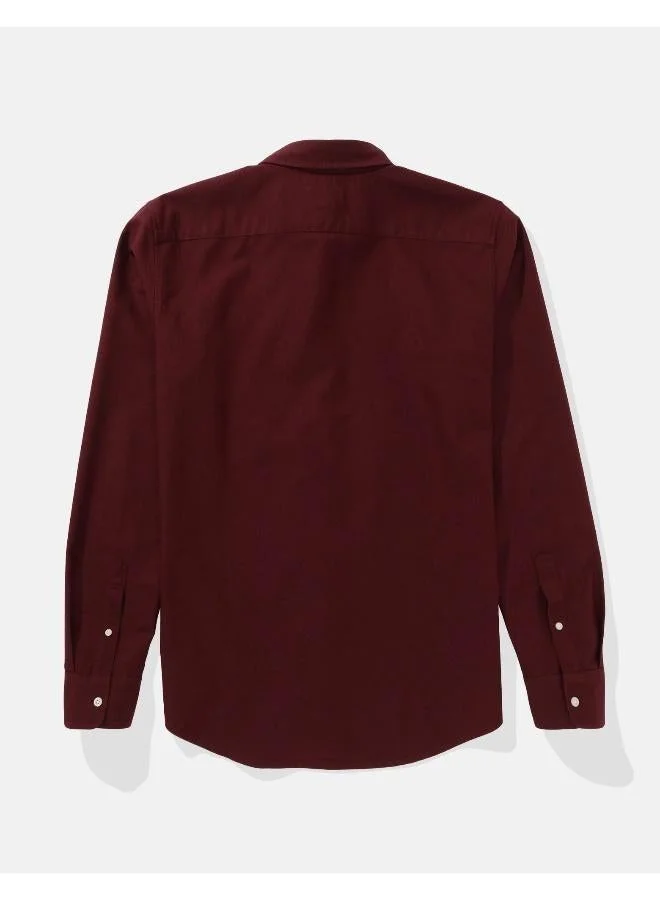 امريكان ايجل قميص أكسفورد بأزرار مناسب للارتداء اليومي بقصة ضيقة