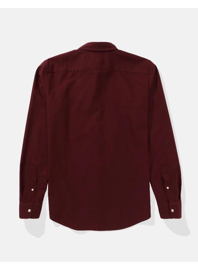 امريكان ايجل قميص أكسفورد بأزرار مناسب للارتداء اليومي بقصة ضيقة - Image 2