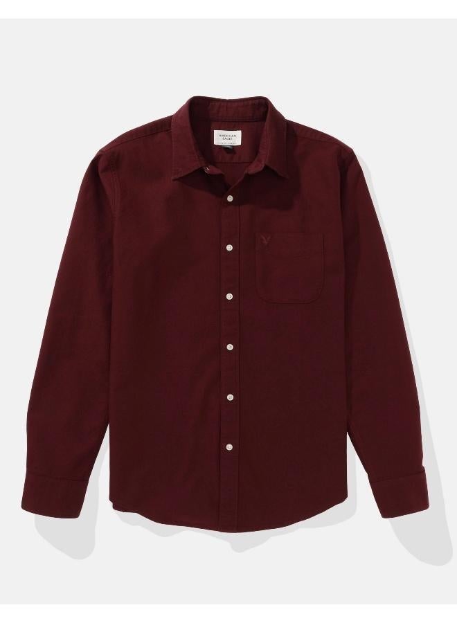 امريكان ايجل قميص أكسفورد بأزرار مناسب للارتداء اليومي بقصة ضيقة - Image 3