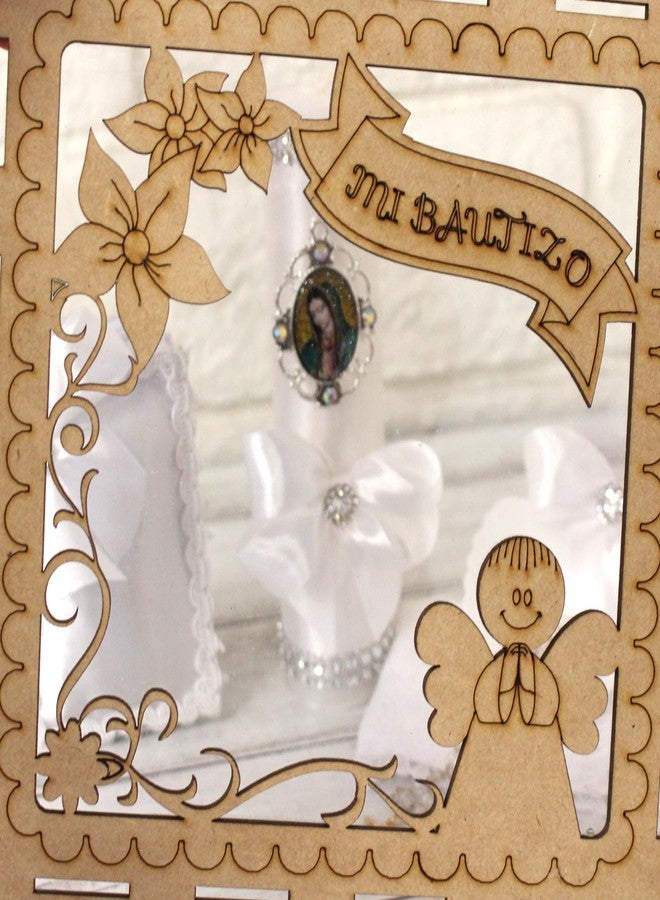Ooki Elegant Wood Box 5pc Our Lady Guadalupe Charm Rhinestone Mi Bautizo Baptism Gift Set Rosary Candle Communion Espanol Nina Nino Favor Bible Velas Recuerdos - Image 4