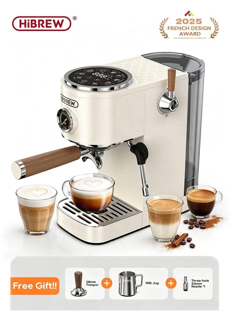HiBREW Semi-automatic Espresso Coffee Machine 3 Level Temperature Adjustable Cold/Hot 20Bar Coffee Maker Cappuccino H13 - Image 1