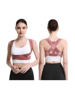 JSDUN Posture Corrector Back Corrector for Neck, Back and Shoulders Correct Anti Hump Corrector Orthopedic Bra for Scoliosis Kyphosis Back Splint Red, M  - Image 1