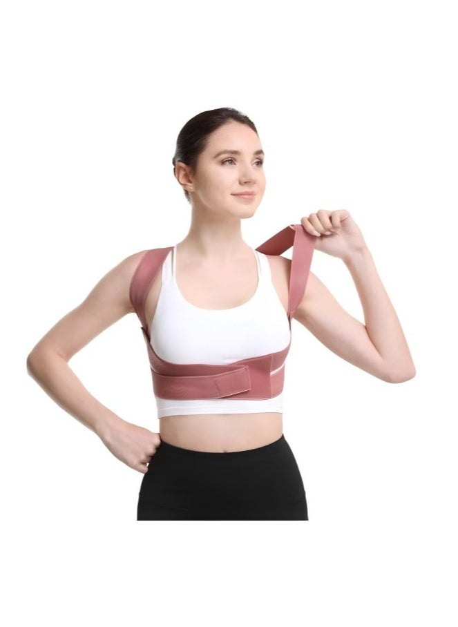 JSDUN Posture Corrector Back Corrector for Neck, Back and Shoulders Correct Anti Hump Corrector Orthopedic Bra for Scoliosis Kyphosis Back Splint Red, M  - Image 3
