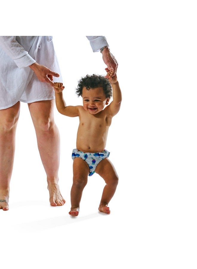 green sprouts i play. by green sprouts Reusable, Eco Snap Swim Diaper with Gussets, UPF 50, 3T, Gray Himalayan Monal - Biodiversity, Patented Design, STANDARD 100 by OEKO-TEX Certified