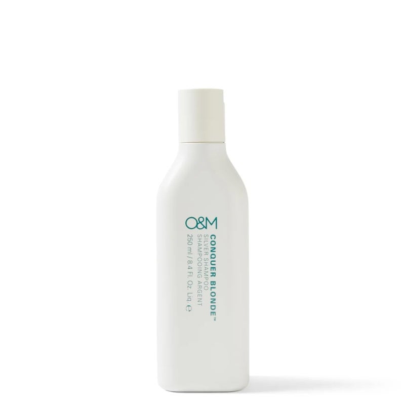 O&M Conquer Blonde Shampoo, Silver Purple Shampoo for Blondes, Grey, Silver Hair, Organic Desert Lime, Vegan, Sulfate Free, Australian Made, Non Toxic Purple Shampoo for Grey Hair, 250ml