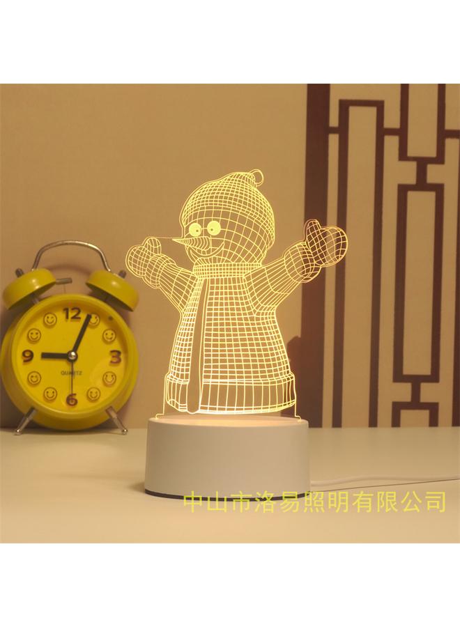 الأزرق جي دبليو إضاءة ليلية ثلاثية الأبعاد إبداعية ، جو أوكريليك ، هدية بجانب السرير ، ضوء الغلاف الجوي ، هدية ، مصباح مكتب DIY - Image 1