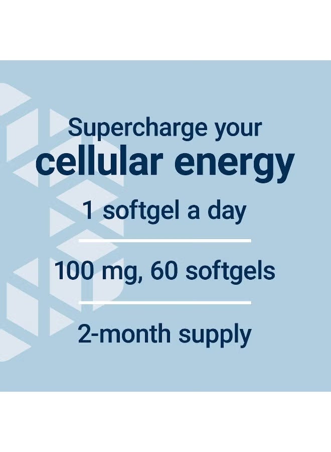 Life Extension Super Ubiquinol CoQ10 with Enhanced Mitochondrial Support, Potent Heart Health & Cellular Energy Production Support, Ultra-absorbable, Gluten-Free, Non-GMO, 100 mg, 60 softgels - 2 Bottle - Image 3
