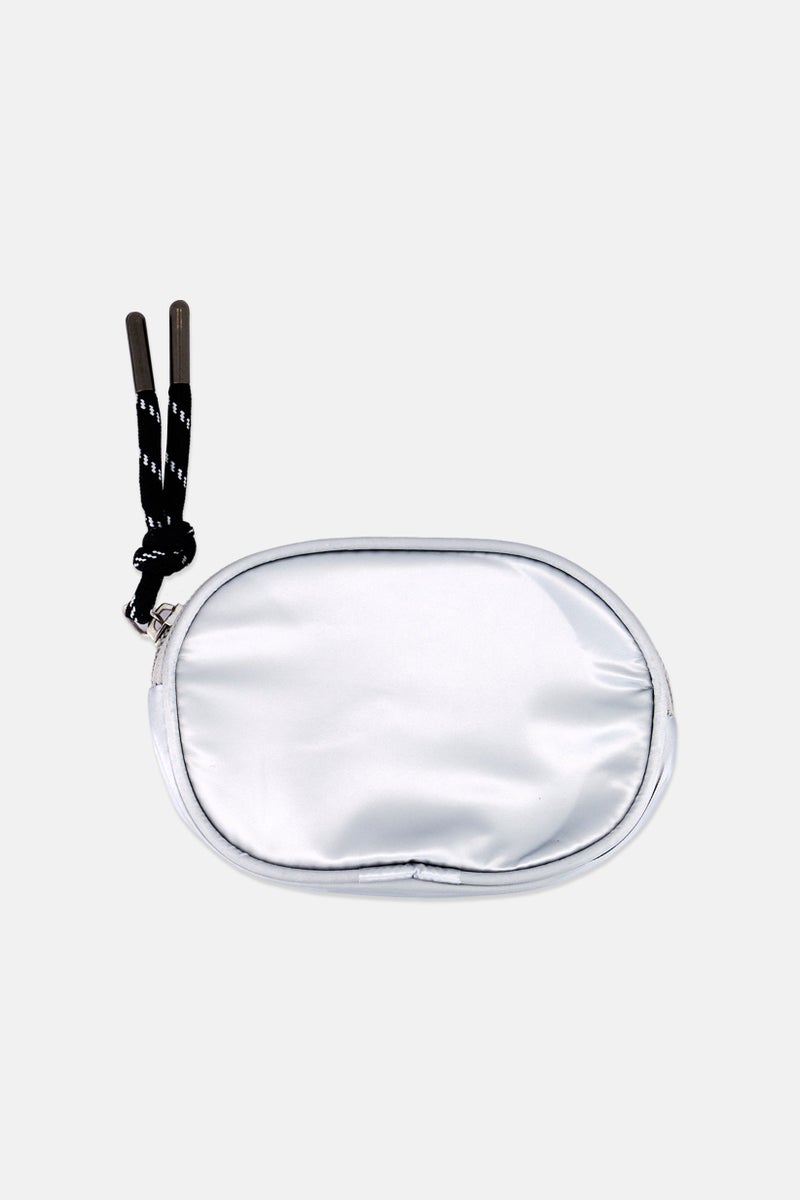 Muy Mucho Women Plain Mini Wallet 8 H x 12 L x 3 W cm, Silver  - Image 2