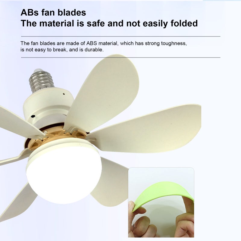 Ceiling Fan Light Home Use Mini Fan Lamp with Remote Control Adjustable Color Temperature Dimmable Night Light 3-speed Wind Control 1H/2H/4H Timer - Image 4