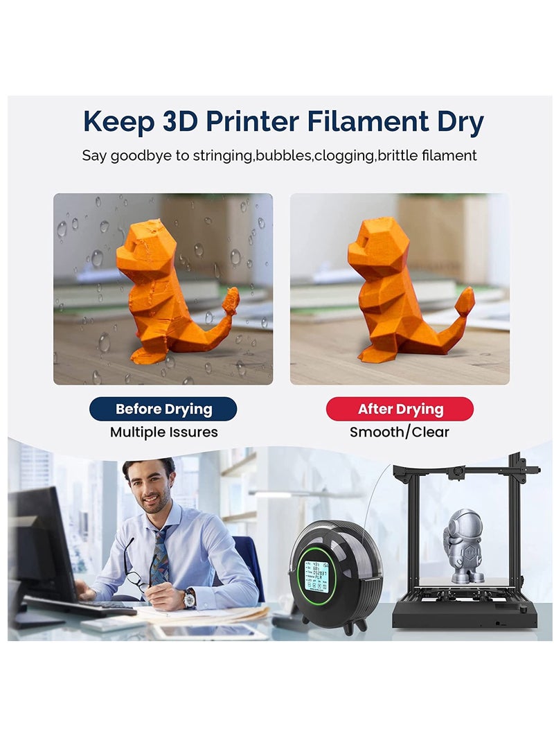 Excefore SUNLU Filament Dryer Box S2 for 3D Printer Filament, Upgraded Filament Storage Dehydrator for PLA PETG ABS Nylon PA Filament 1.75 2.85 3.00mm - Image 5