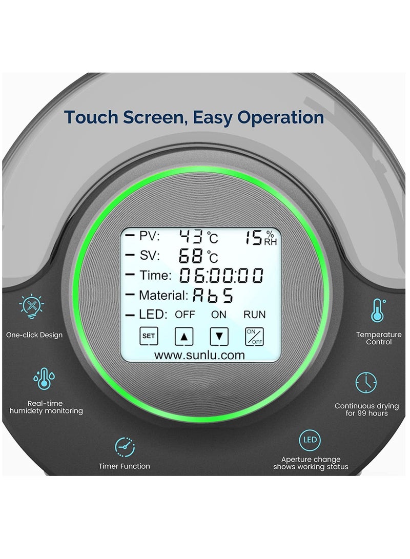 Excefore SUNLU Filament Dryer Box S2 for 3D Printer Filament, Upgraded Filament Storage Dehydrator for PLA PETG ABS Nylon PA Filament 1.75 2.85 3.00mm - Image 2
