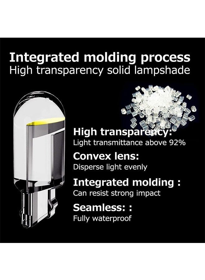 20 Pcs LED Light Bulbs White and Yellow, 6000K 68 2825 W5W T10  COB LED Wedge  Replacement Bulbs, Mini Bulbs for License Plate Lights, Car Position Lamps, Map Light - Image 3