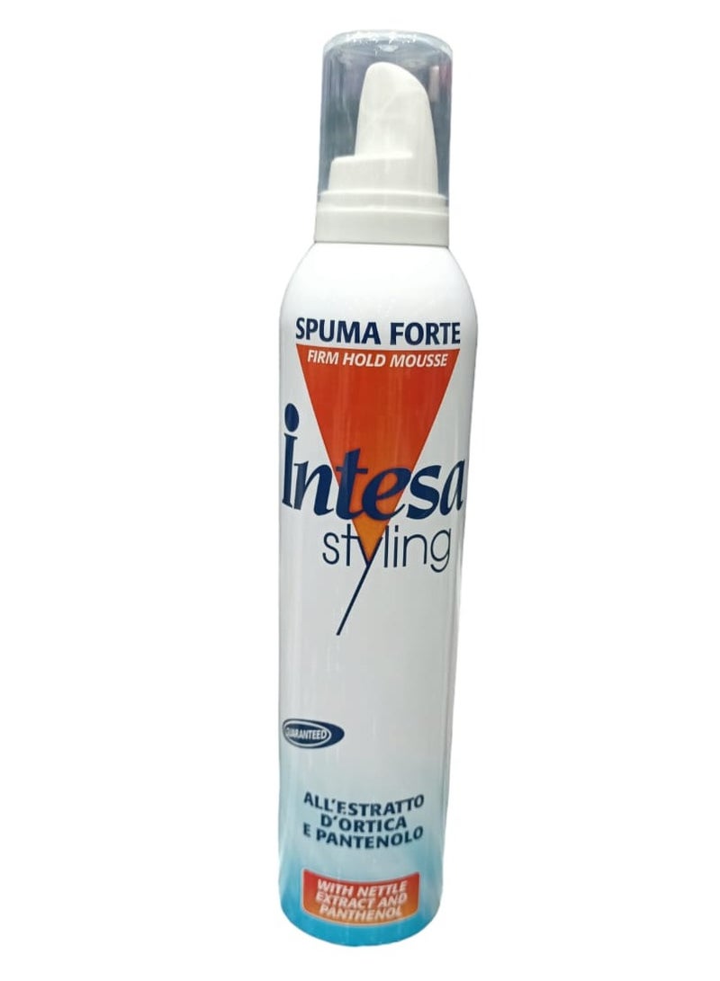 INTESA Hairspray Foam 300 ml With Nettle and Basanol Extract Gives The Hair Softness  Shine and Density