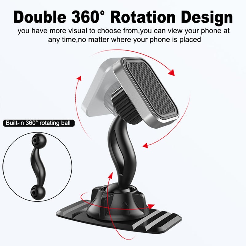 2pcs Phone Holder Car Universal Smartphone Holders Mobile Phone Stand Mount Car Accessories (Grey Stripe) - Image 5