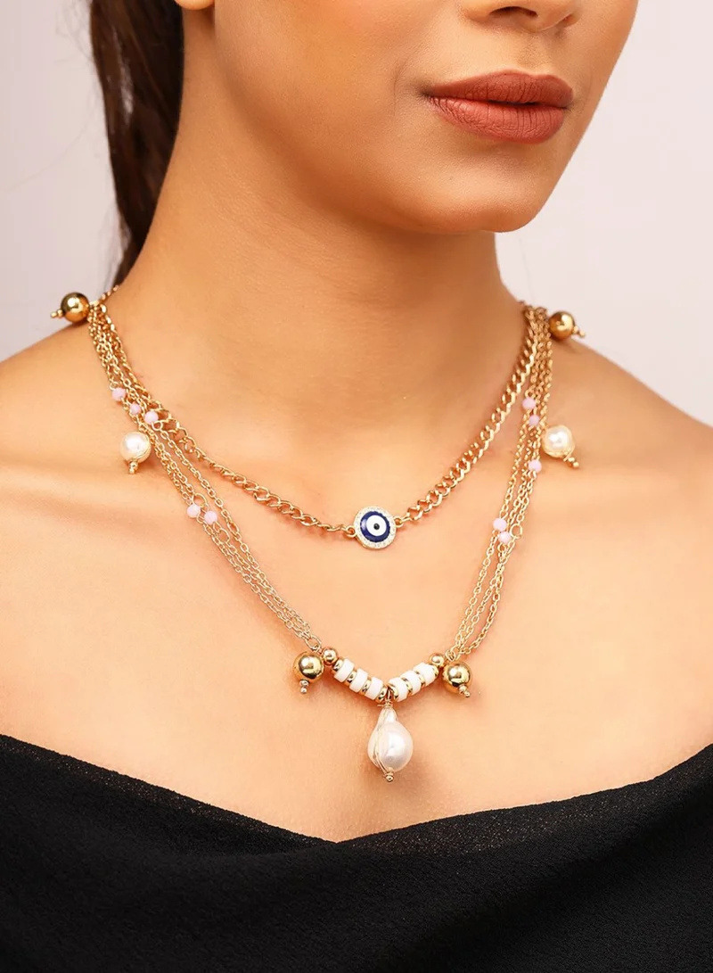 Priyaasi Pearls Studded Contemporary Necklace