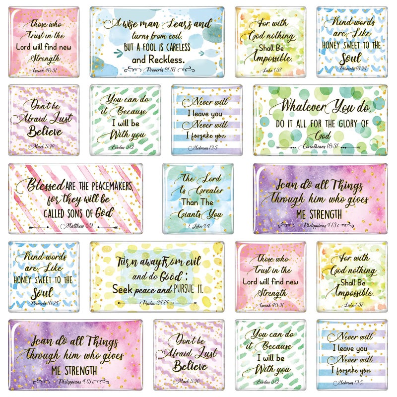 Oudain Bible Verse Magnets  36 Pcs Christian Scripture Refrigerator  Locker Magnets for Home Decor  Gifts