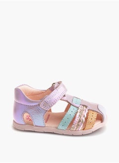 Pablosky Girls' Strap Sandals with Hook and Loop Closure  - Image 1
