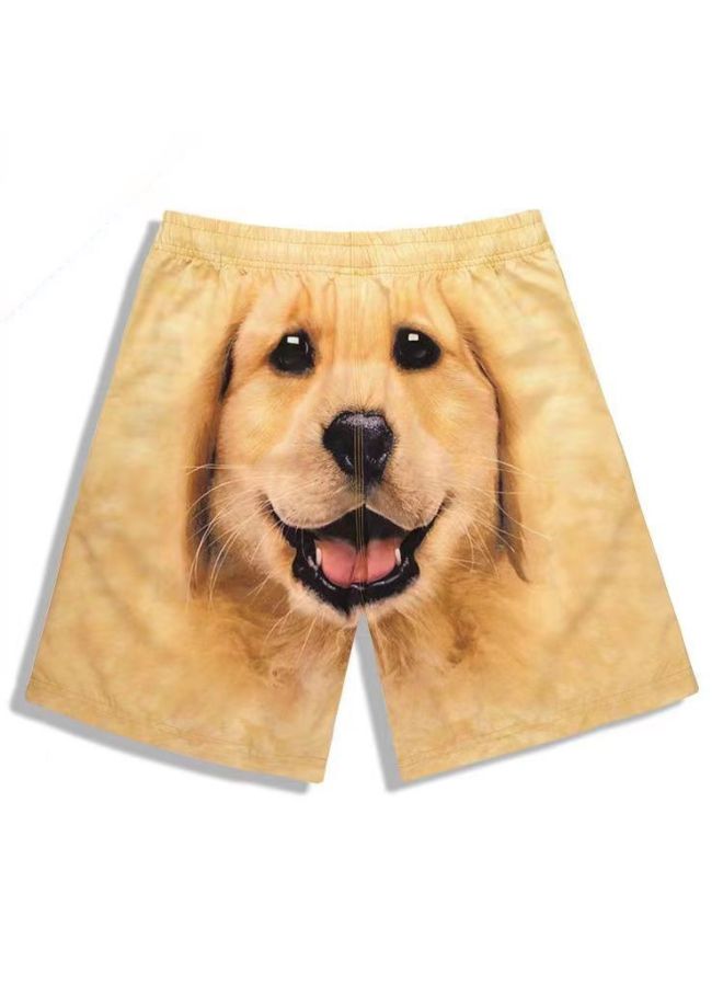 Funny Funny Golden Retriever Shorts Couple Casual Walking Home Pajama Pants Cute Cartoon Beach Pants Quick-drying Sports Pants