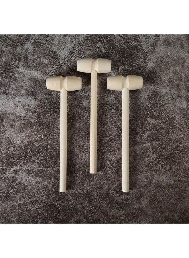 TDOCK 24 Pcs Mini Wooden Hammers for Breakable Chocolate, Natural Wood Toy Mallets for Kids - Image 5