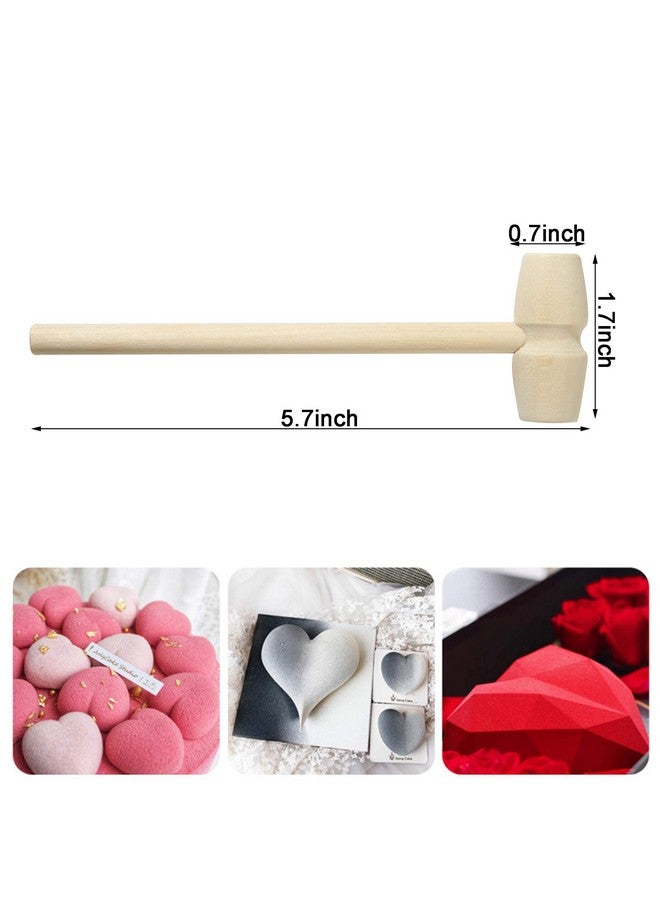 TDOCK 24 Pcs Mini Wooden Hammers for Breakable Chocolate, Natural Wood Toy Mallets for Kids - Image 2