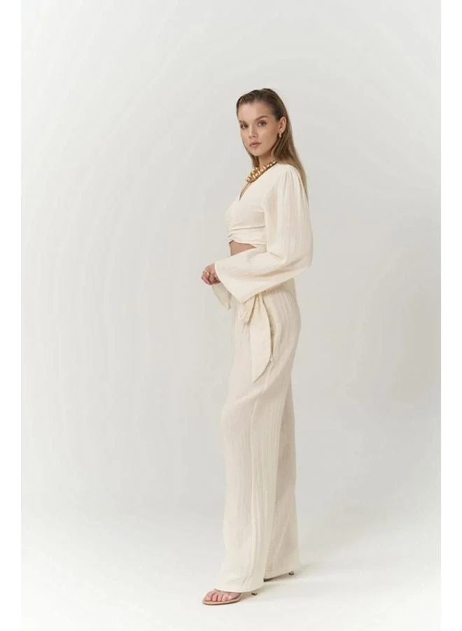 Bohemai  Atina Natural Muslin Set for Women | Best Price UAE