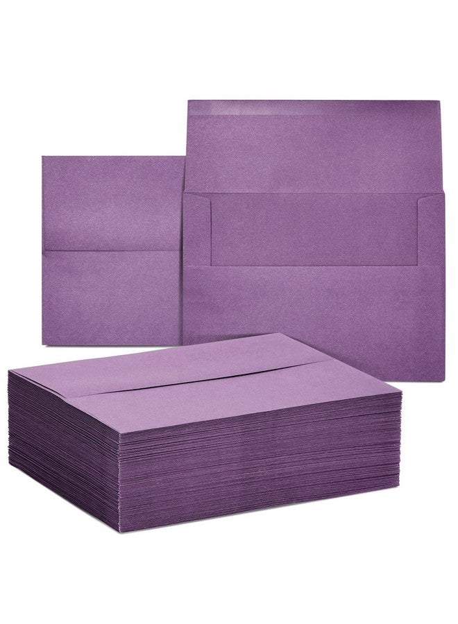 Sustainable Greetings 100 Pack Purple Envelopes 5X7 A7 Size For Greeting Cards Mailing Wedding Invitations - Image 1