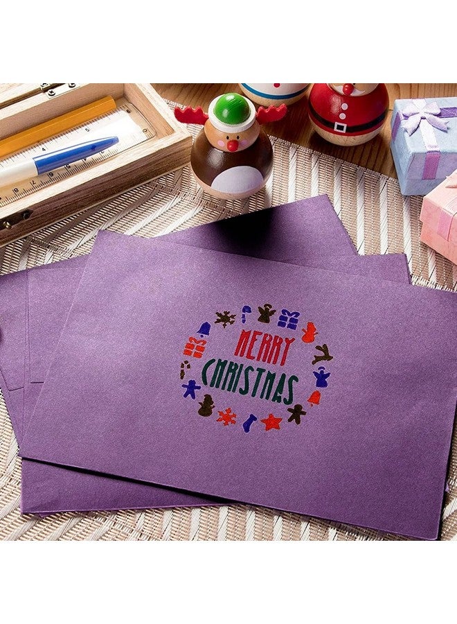 Sustainable Greetings 100 Pack Purple Envelopes 5X7 A7 Size For Greeting Cards Mailing Wedding Invitations - Image 3