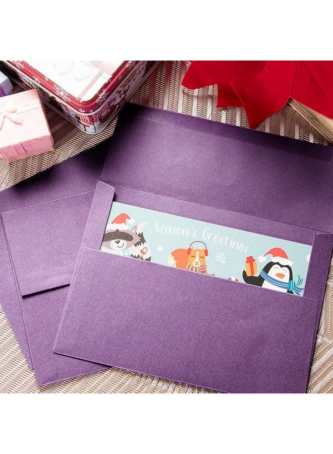 Sustainable Greetings 100 Pack Purple Envelopes 5X7 A7 Size For Greeting Cards Mailing Wedding Invitations - Image 2