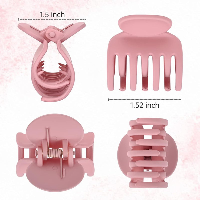 DEEKA Climate adapted delivery plan Hair Clips Small Claw Clips for Thin Hair 4 Pack Double Row Teeth 1.6" Medium Matte Non-slip Short Hair Accessories for Women and Girls -Green Blue Pink Market need oriented construction - Image 5