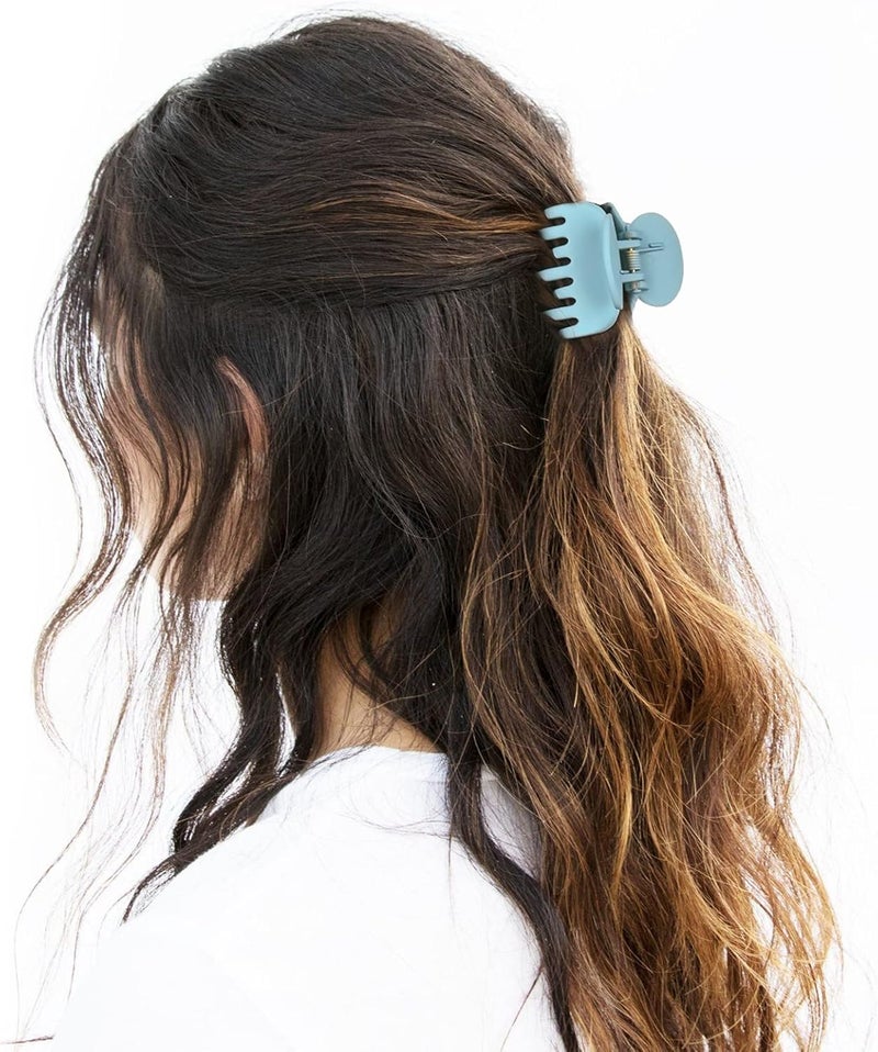 DEEKA Climate adapted delivery plan Hair Clips Small Claw Clips for Thin Hair 4 Pack Double Row Teeth 1.6" Medium Matte Non-slip Short Hair Accessories for Women and Girls -Green Blue Pink Market need oriented construction - Image 3