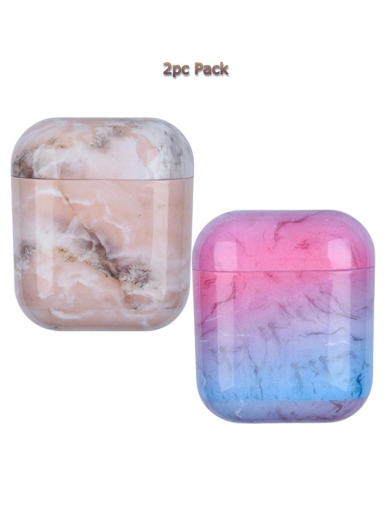 TWEGGON Apple Airpods 1/2 Case, Marble textured Protective Cover Case For Airpods 1/2  - Image 1