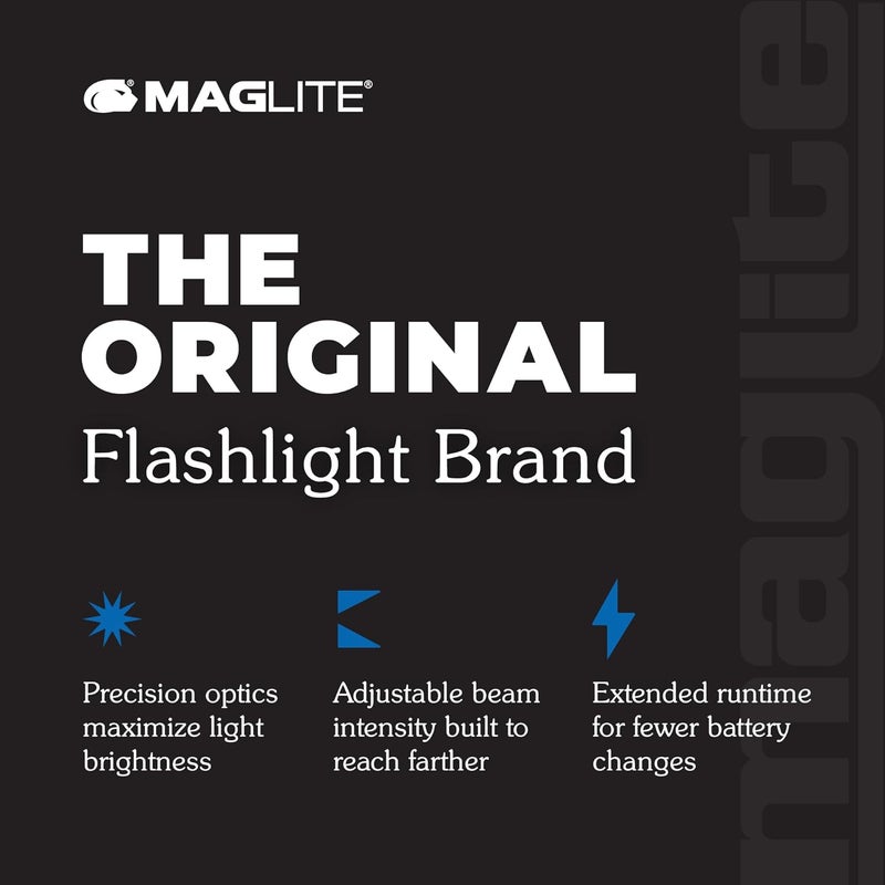 MagLite SP2P09H Mini PRO LED 2-Cell AA Flashlight with Holster - Gray - Image 4