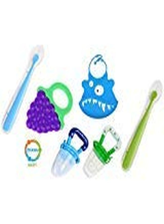 First Trend Star Nibbler Fruit Shape Silicone Teether with Baby Fruit Nibbler Pacifier for Baby (Combo Saver Pack of 2) (Grapes & Yellow Pacifier) - Image 3