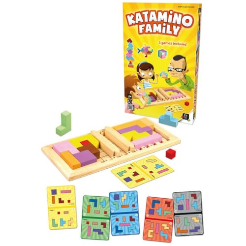 Gigamic Katamino Family Wooden Brain Teaser Puzzle Game for Kids and Parents Educational Board Games for Toddlers and Kids of All Levels Over 1000 Pentomino Combos Ages 3 12 Players 10 Min - Image 1