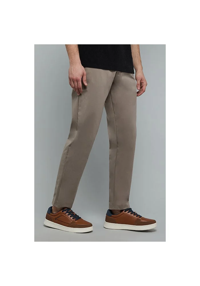 R&b Solid Trackpants with Drawstring Waist